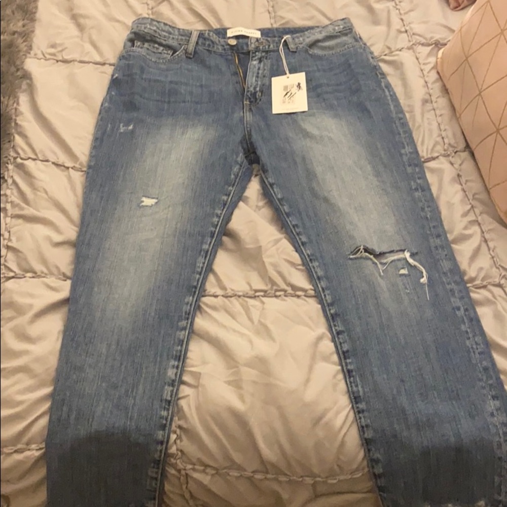 flying monkey distressed straight leg jeans